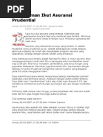 Download Asuransi Pruudential Pengalaman Dan Komentar Pelanggan asuransi by destiyuni SN191415892 doc pdf