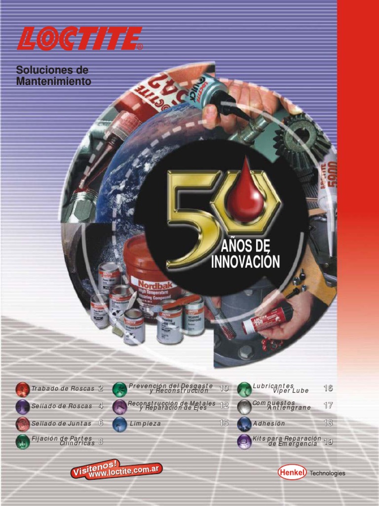 Catalogo Loctite | PDF | Tornillo | Materiales de construcción