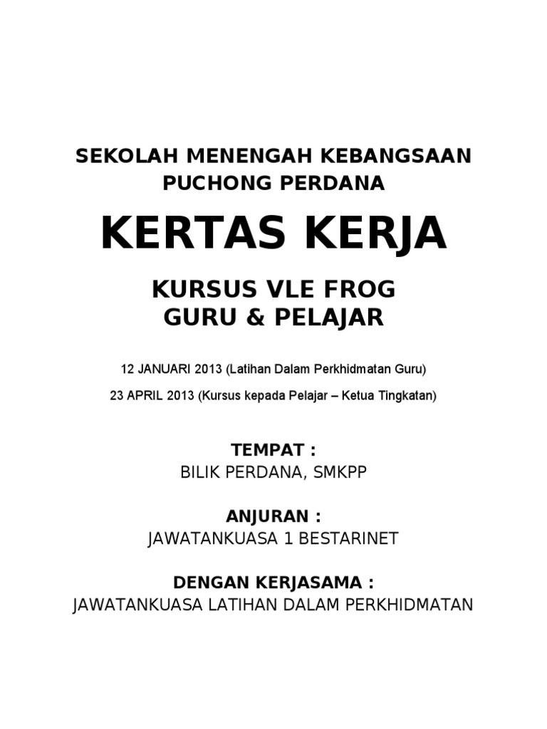 Kertas Kerja Ladap Vle Frog