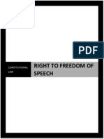 Right to Freedom of Speech