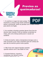 Prevenção de Queimaduras. Folheto Sobre Como Prevenir As Queimaduras