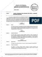 CHED Memo 29-2011: PSG For Speech-Language Pathology Education 111102