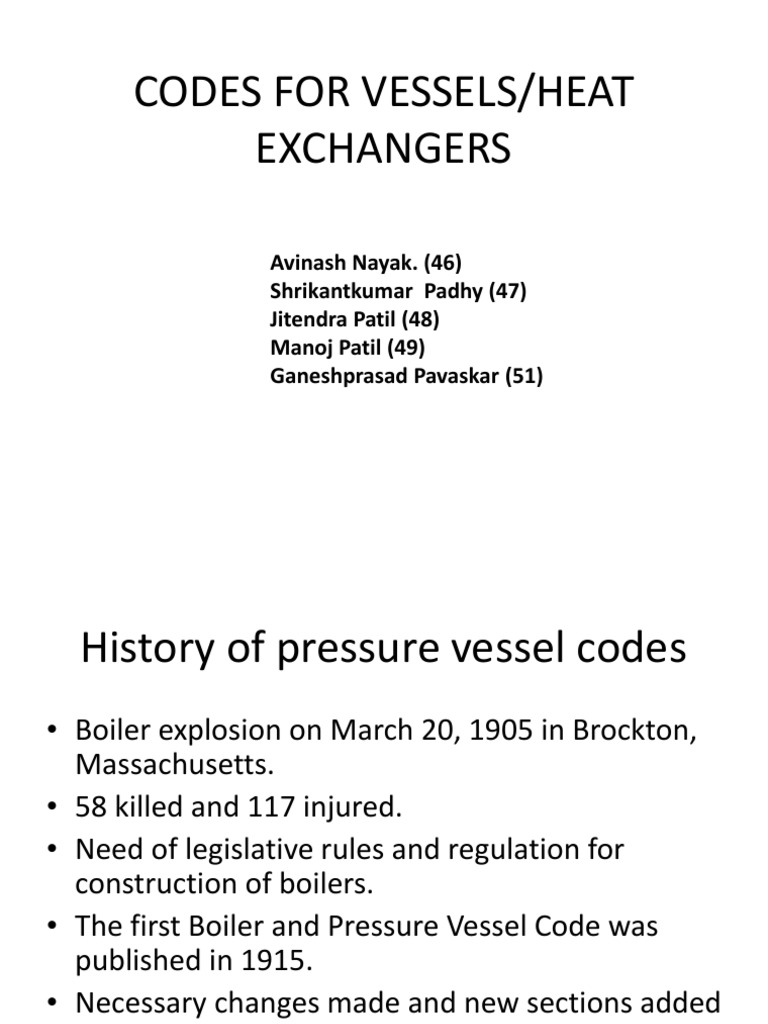 Pressure Vessel Codes PDF
