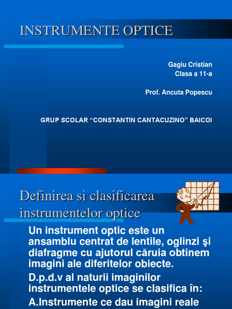 Instrumente Optice Gagiu C | PDF