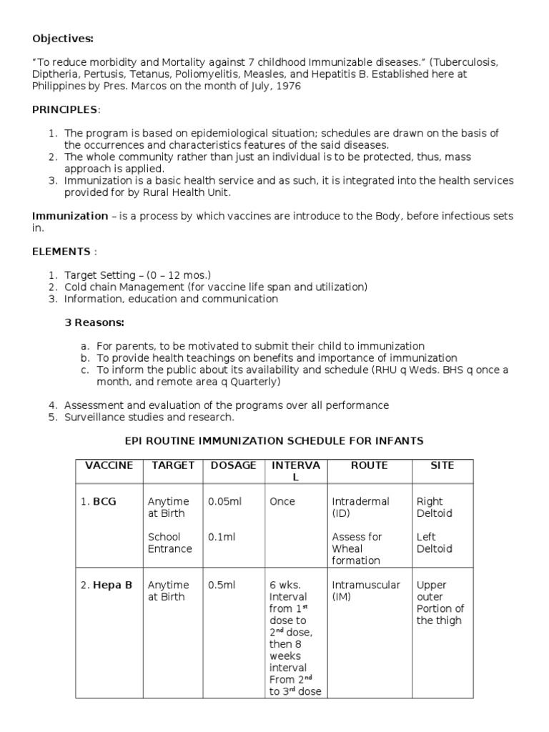 Expanded Program of Immunization | PDF | Vaccines | Measles