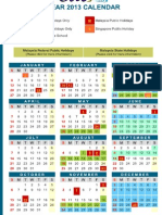 Year 2013 Calendar