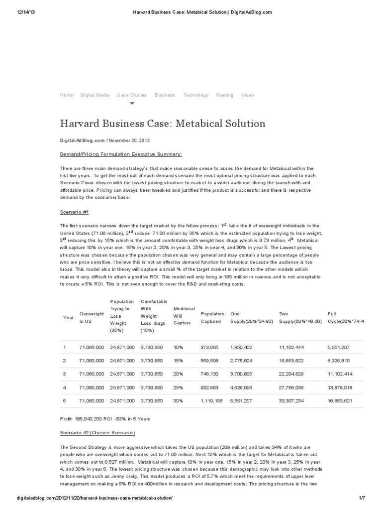 Metabical case study roi image