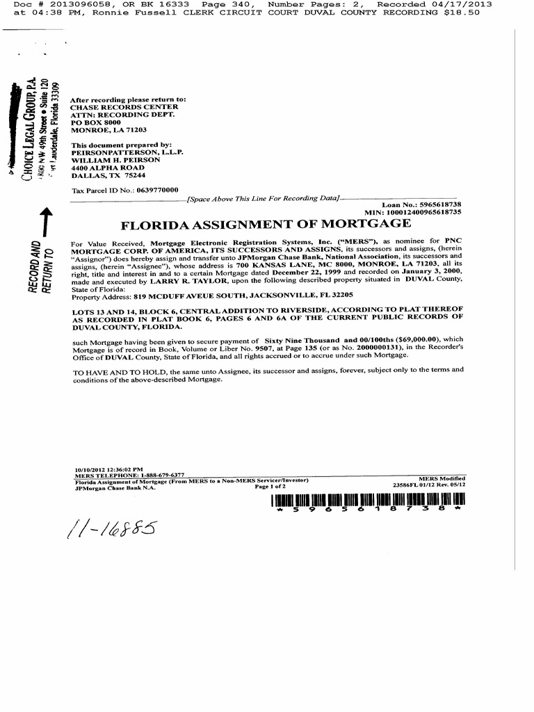 Assignment out of mers image