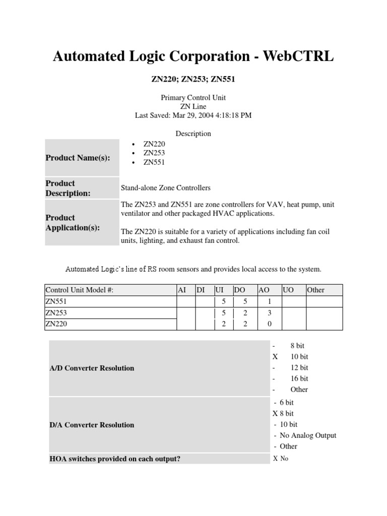Automated Logic Corporation PDF Computer Data Storage Personal