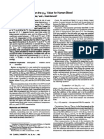 Effect of Temperature On The P50Value For Human Blood