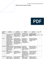 Rúbrica para Evaluar Ensayo