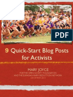9 Quick-Start Blog Posts For Activists