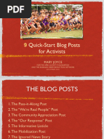 9 Quick-Start Blog Posts for Activists