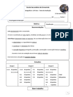 Teste de Geografia A-10o Ano