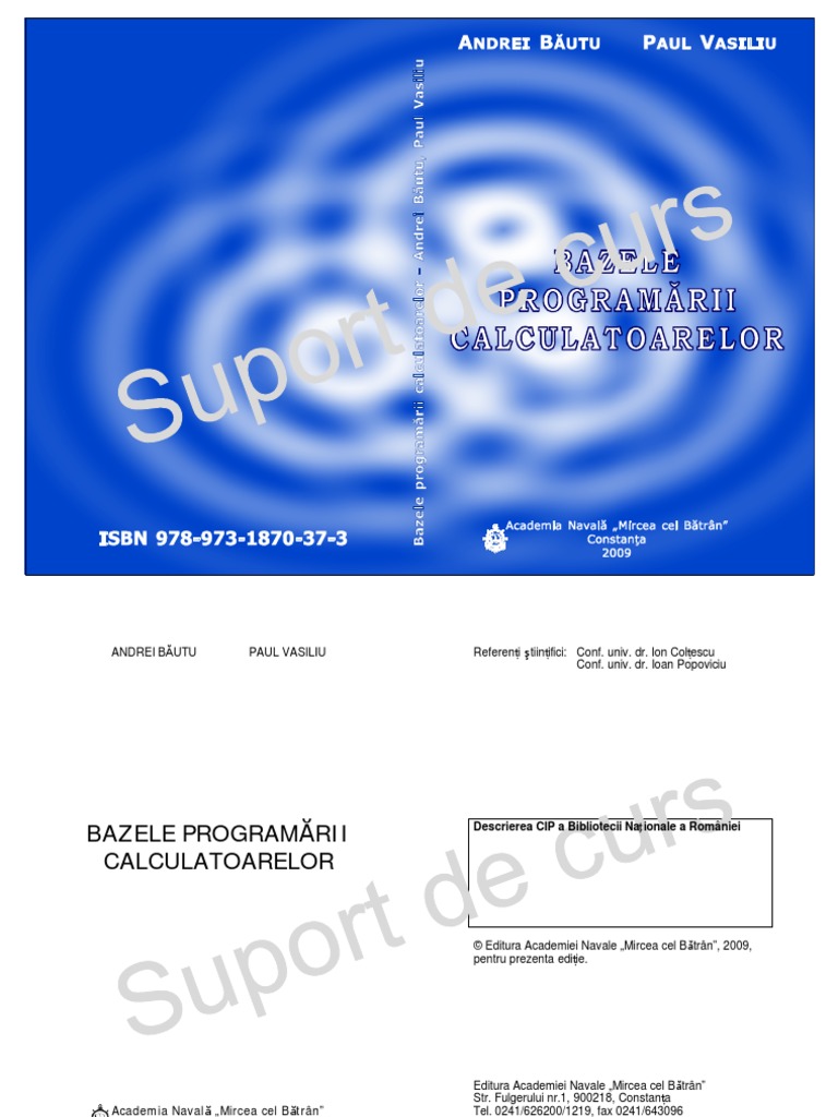 Bazele Programarii Calculatoarelor | PDF