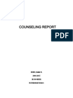 Counseling Report: ADARO, Joanne R. 2008-21057 BS 198-WBYDX BA Behavioral Sciences