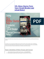 Sizing The DOL Motor Starter Parts