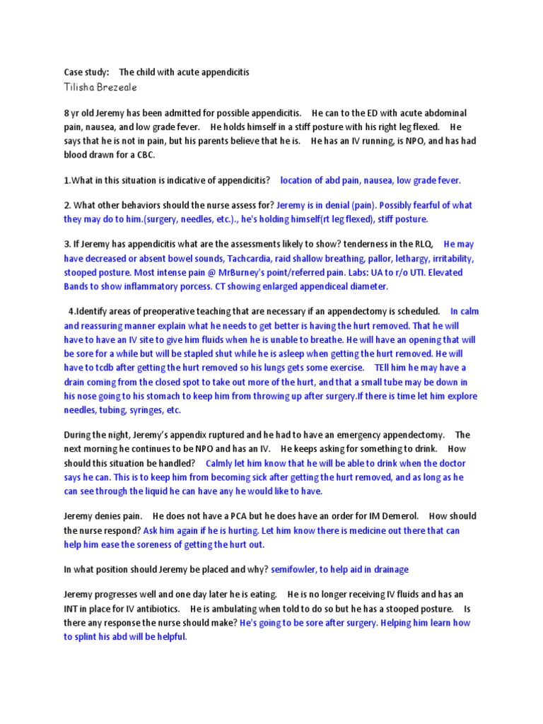 Pediatric case presentation on appendicitis slideshare picture