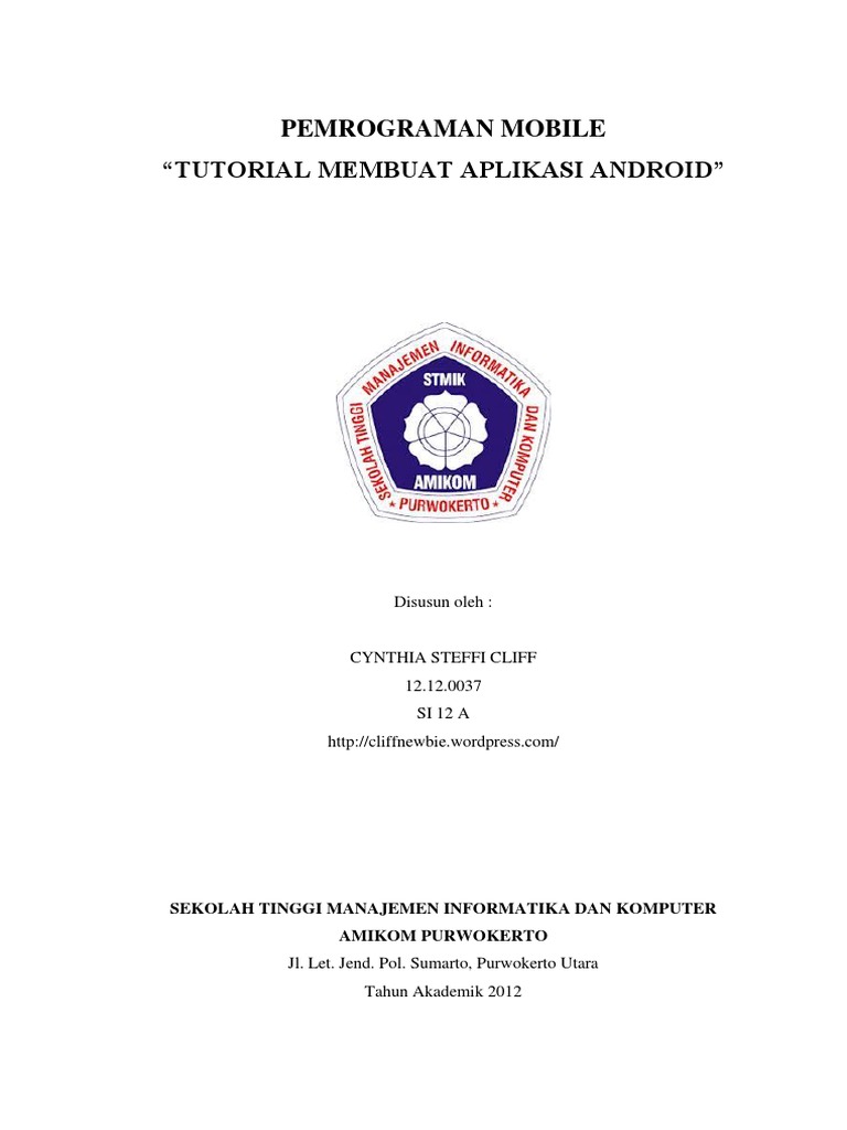 Tutorial Aplikasi Android Sederhana | PDF