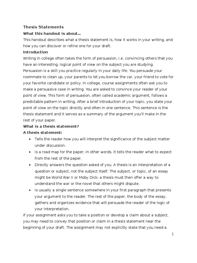 Thesis Statements | PDF | Huckleberry Finn | Essays