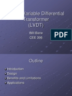 LVDT Measures Deflection Using Magnetic Core