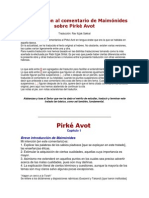 Introducción Al Comentario de Maimónides Sobre Pirké Avot