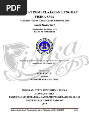 Contoh Makalah Kinematika Dengan Analisis Vektor Contoh Surat
