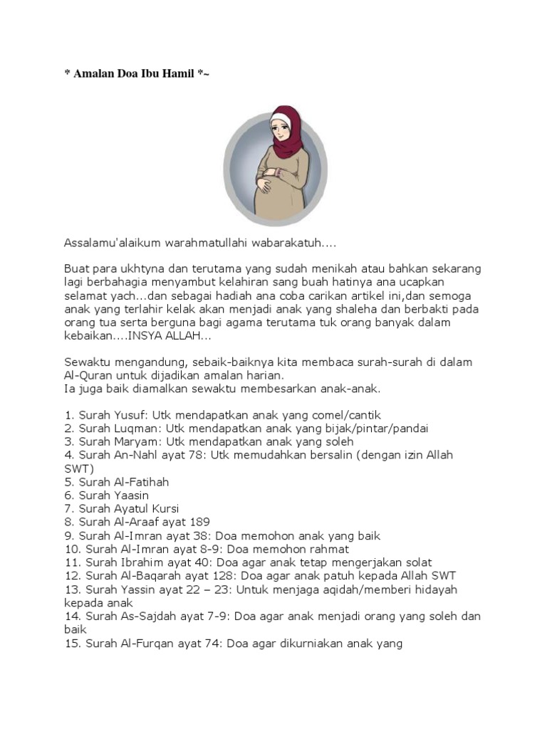 Amalan Doa Ibu Hamil Pdf