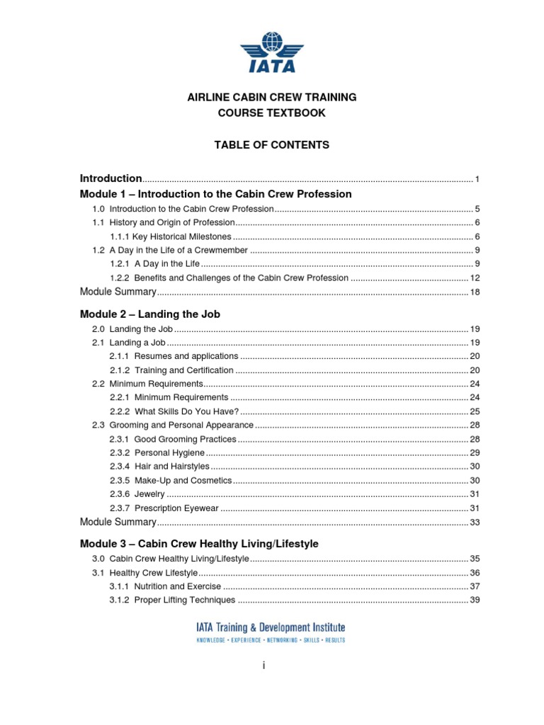Cabin Crew Training Guide | PDF | Flight Attendant | Airport