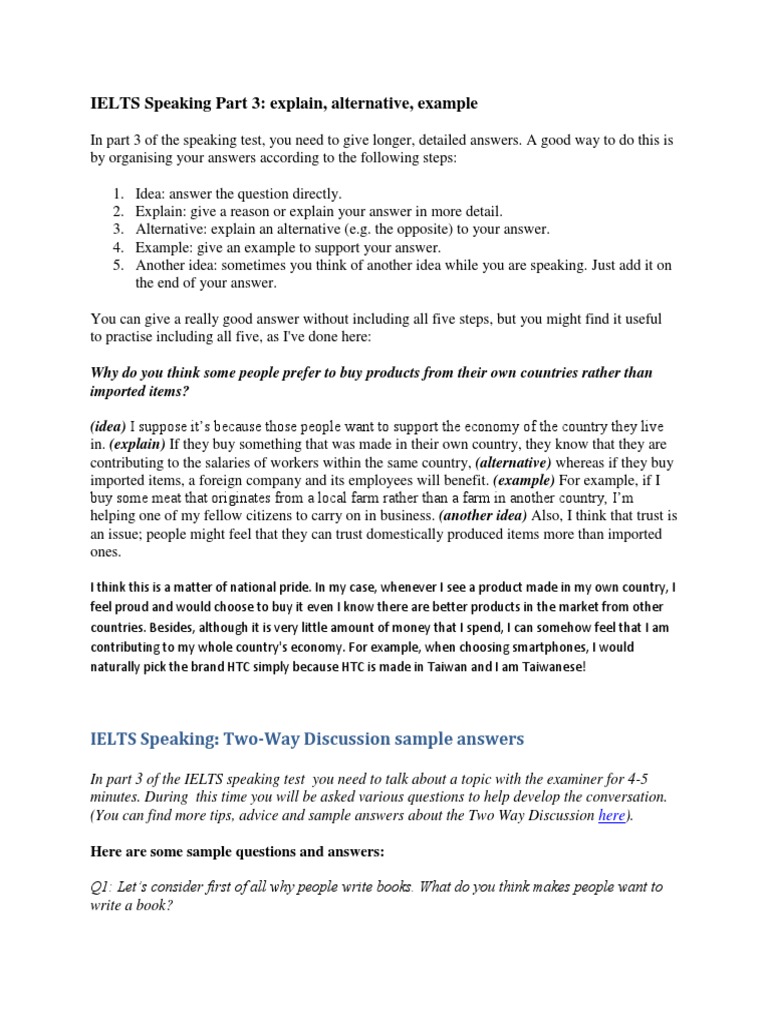 Ielts speaking part 3 pdf international english language testing 