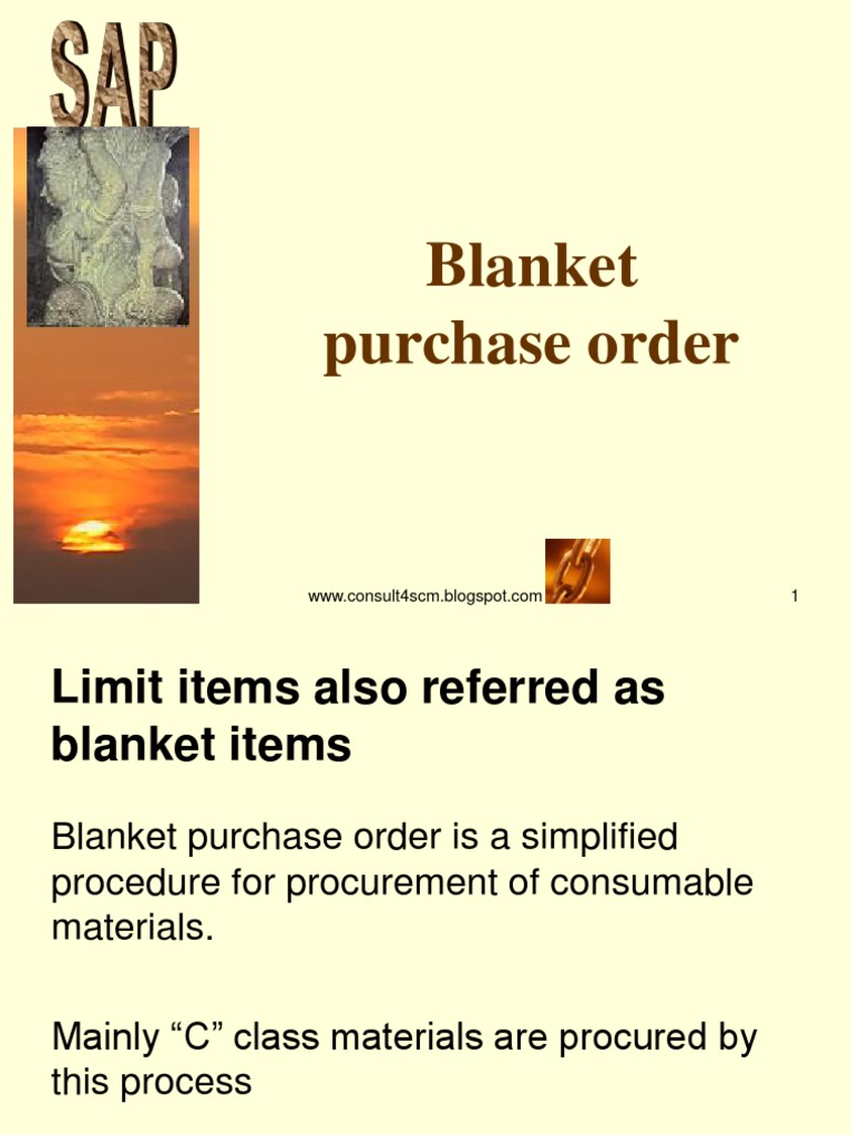 Blanket Purchase Order PDF