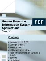 Human Resource Information System and Its Applications: Group - 1