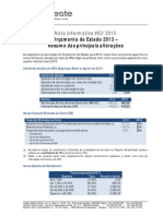 Or Amento Do Estado 2013 - Resumo Principais Altera Es