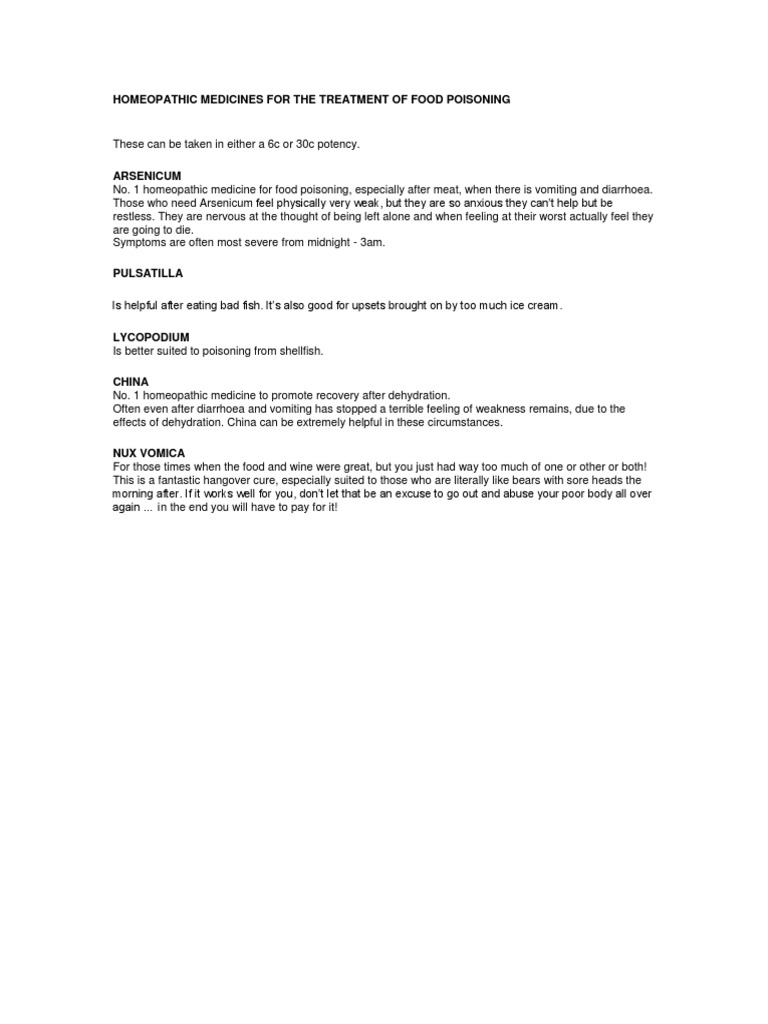 Homeopathy FIRST AID Vomiting and Diarrhea Vomiting Bloating