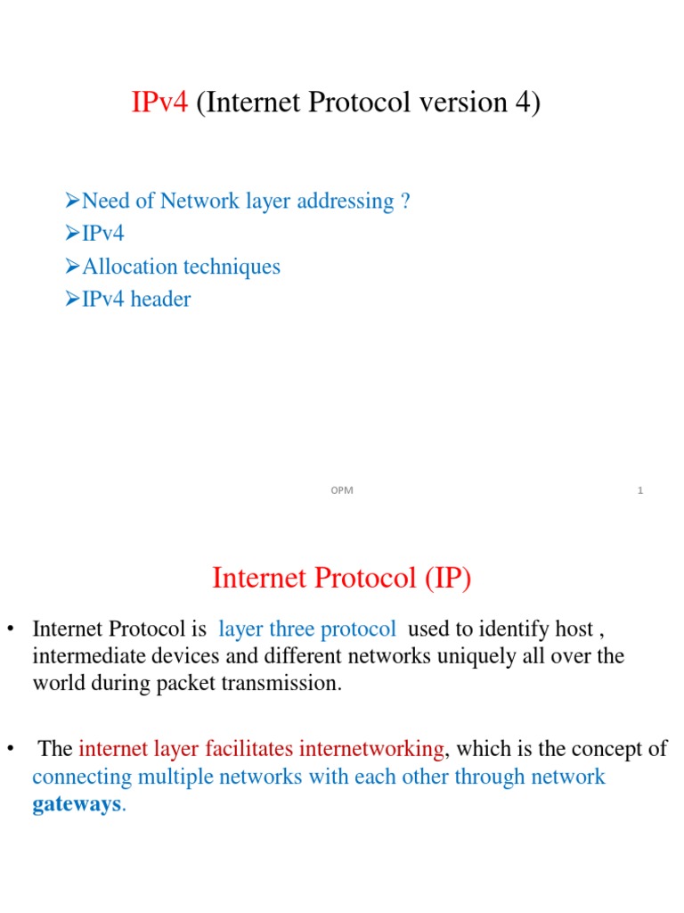 7 Network Layer IPv4 | PDF