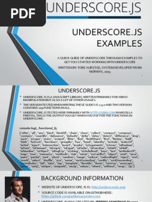 UnderscoreJS