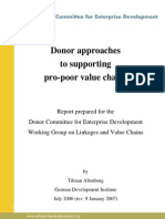Donor Approaches To Supporting Pro-Poor Value Chains