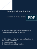 Analytical Mechanics, Lesson 3