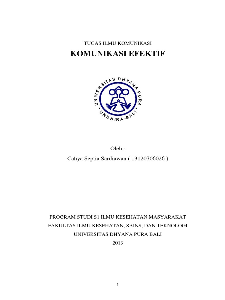 Makalah Komunikasi Efektif
