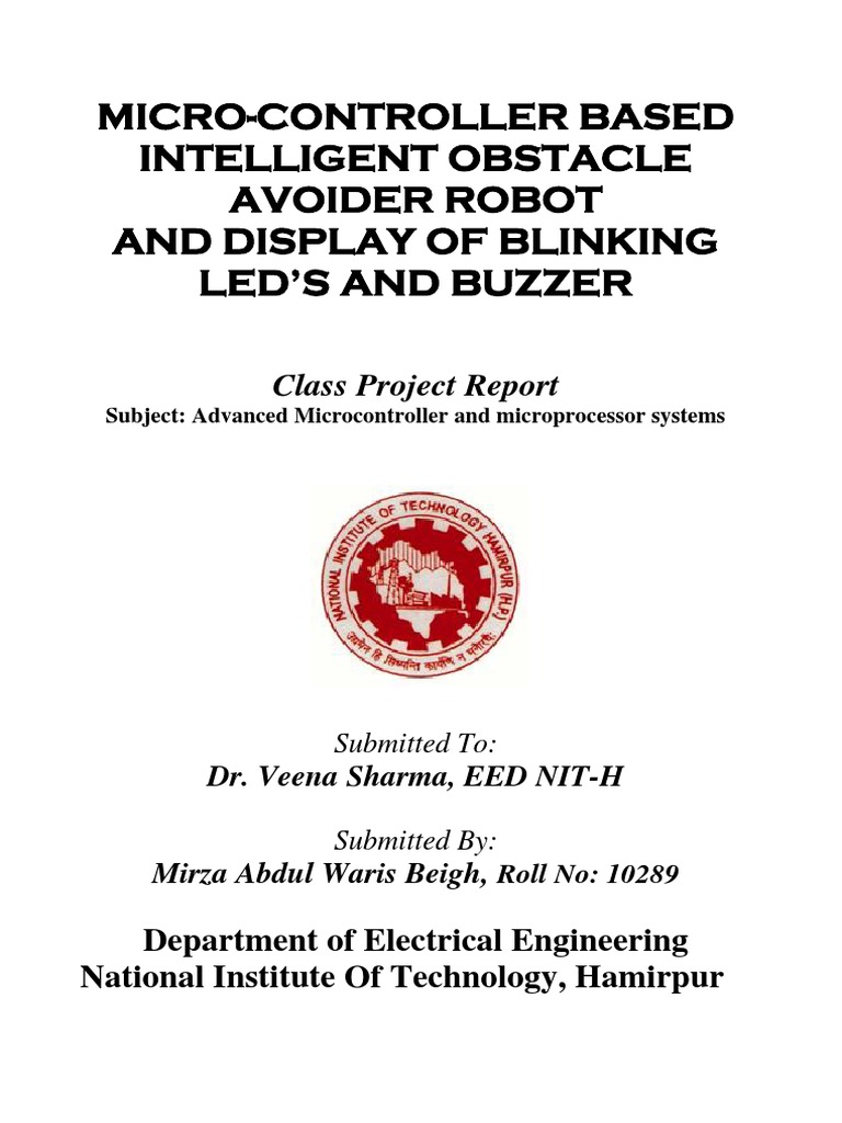 Obstacle Avoiding Robot with 8051 Microcontroller | PDF | Direct ...