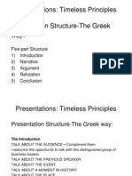 Presentations: Timeless Principles Presentation Structure-The Greek Way