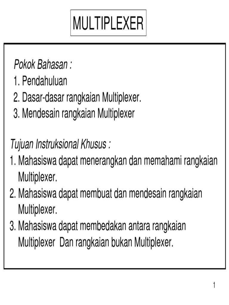 Bab8b Mux Demux | PDF