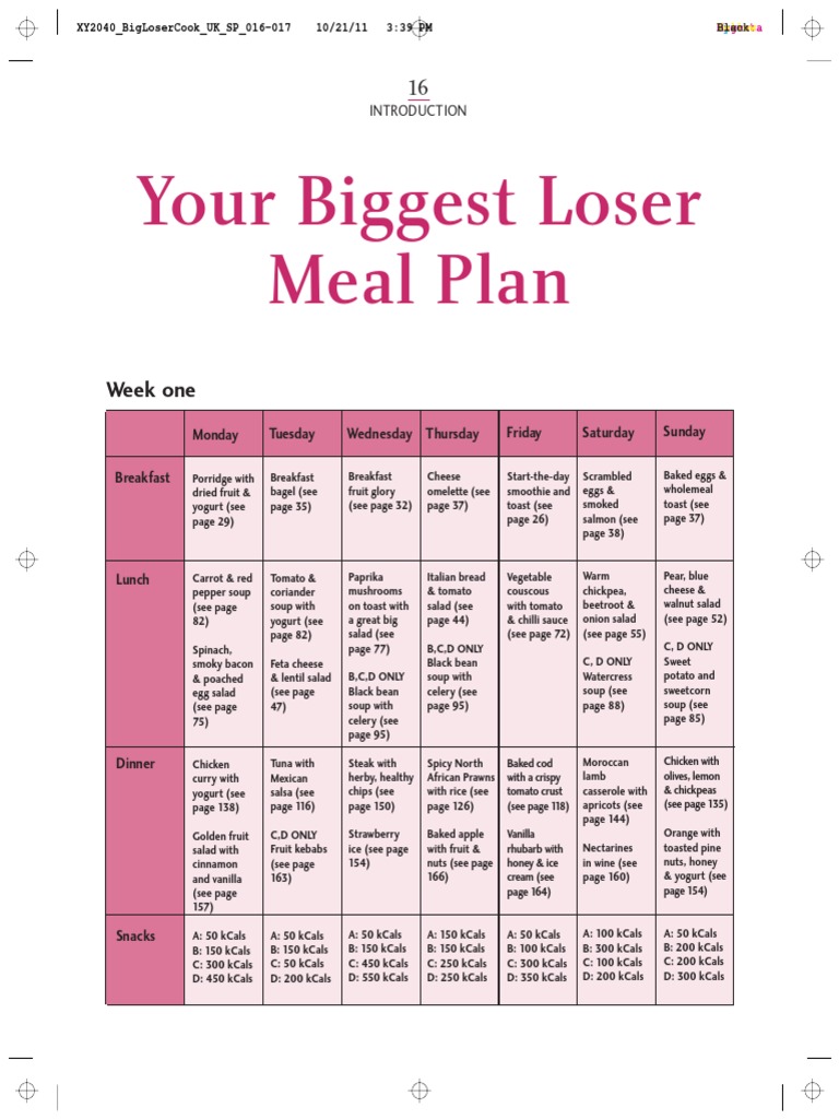 your-biggest-loser-meal-plan-week-one-pdf-salad-cuisine