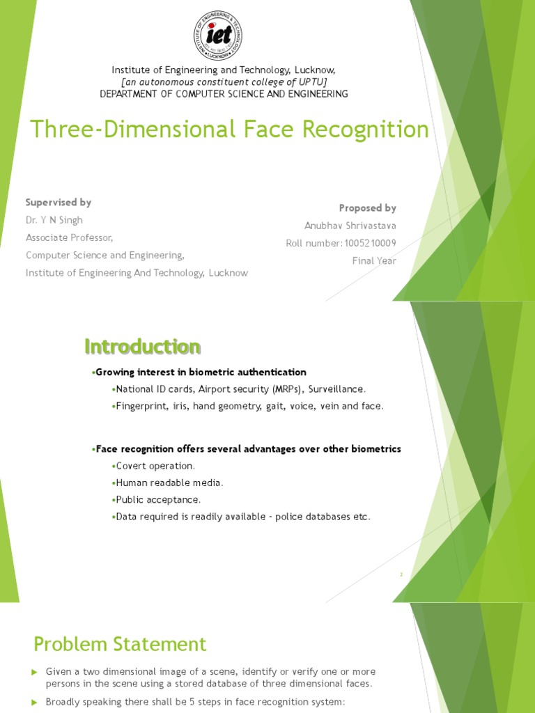 3D Face Recognition System Development | PDF | Biometrics | Texture Mapping