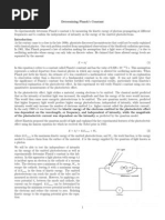 Determining Plancks Constant