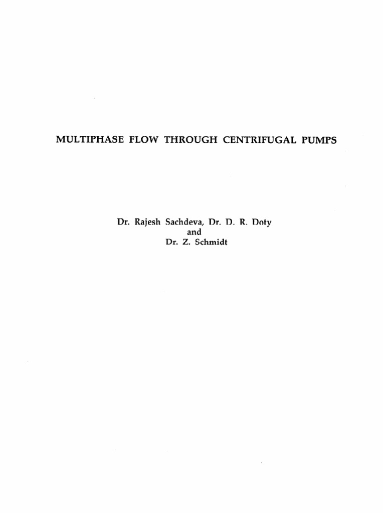Multiphase Flow Through Centrifugal Pumps | Download Free PDF | Pump ...