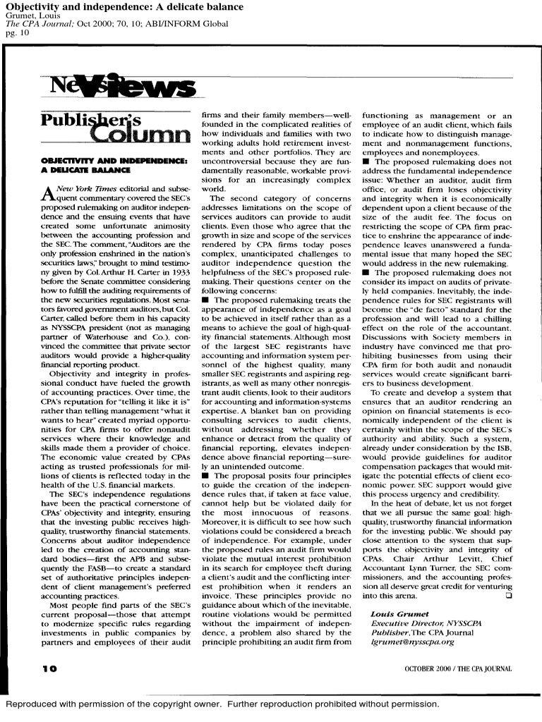 Objectivity and Independence | PDF