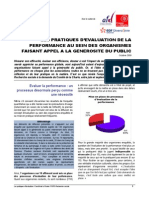 Les Pratiques Devaluation de La Performance Au Sein Des Organismes Faisant Appel A La Generosite Du Public PDF