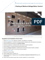 Eep-Field Inspection and Testing of MediumVoltage Motor Control Centres MCCs