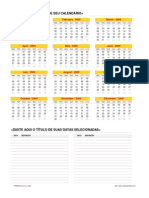 RDP0014 Planilha Calendario Anual Lista Eventos